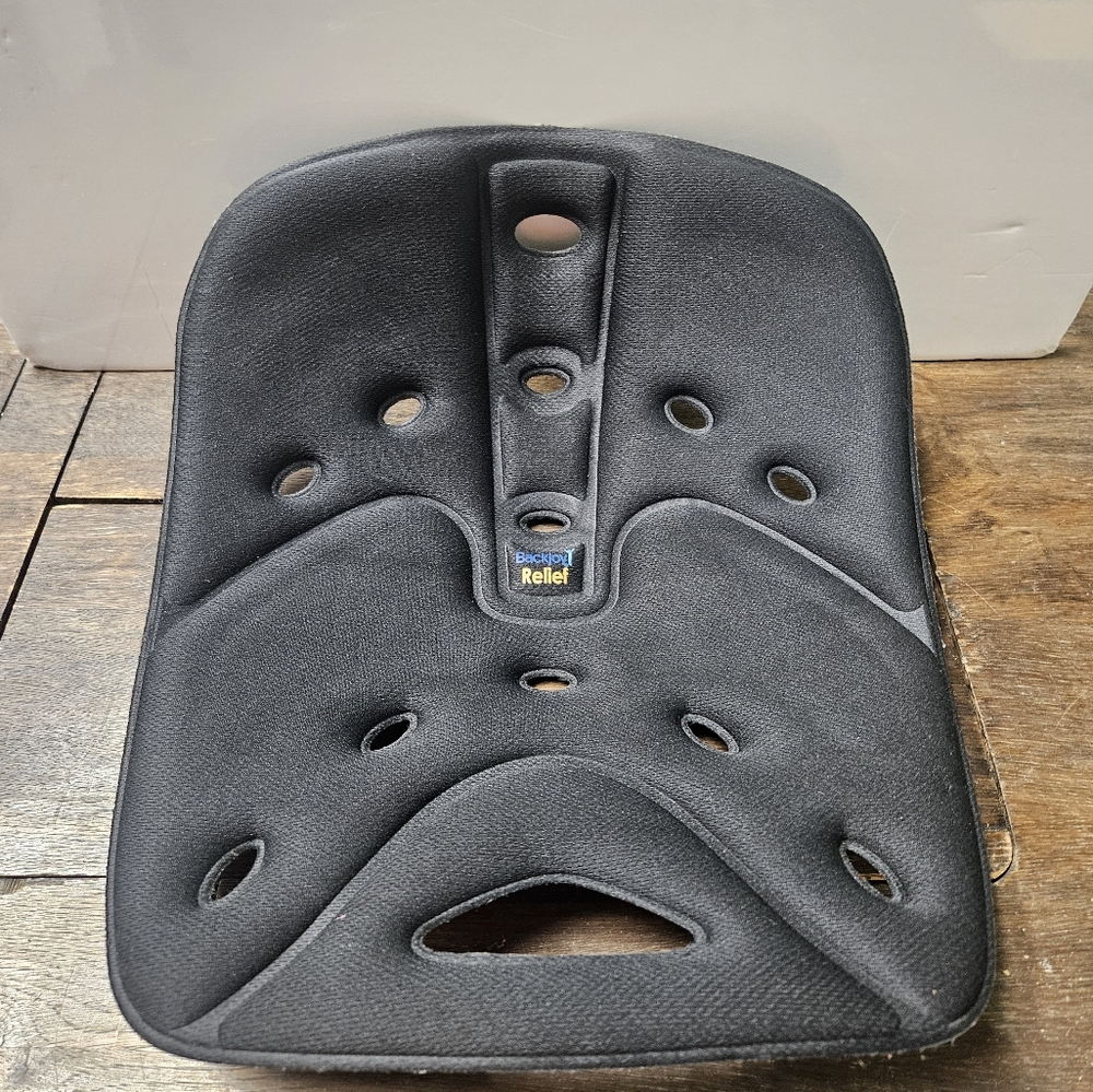 BackJoy Relief Seat Lumbar Smart Ergonomic Padded Posture Back Pain Chair Insert